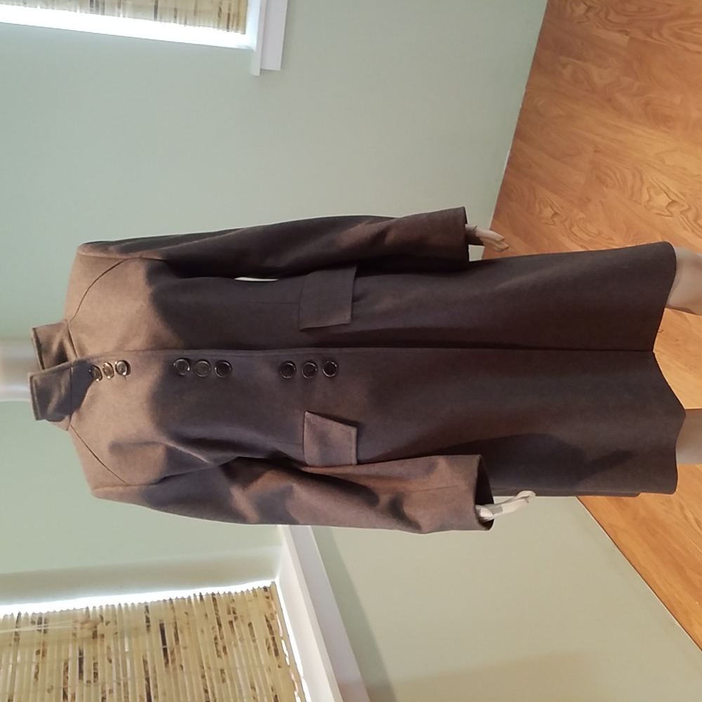 Zara Woman Brown Wool Lined Coat Size L